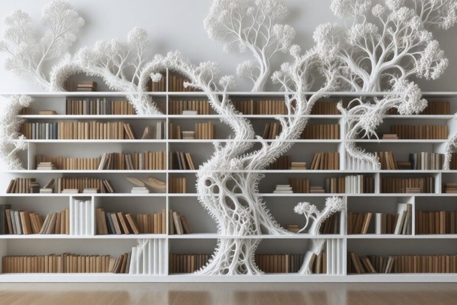 Top 10 Stunning Bookcases Featuring Unique Fractal Art Designs