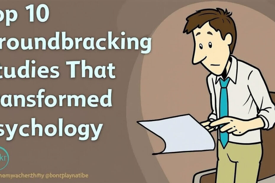 Top 10 Groundbreaking Studies That Transformed Psychology
