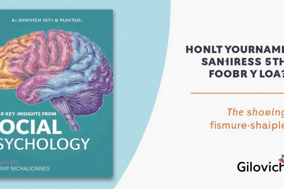 Top 10 Key Insights from Social Psychology 5th Edition by Gilovich