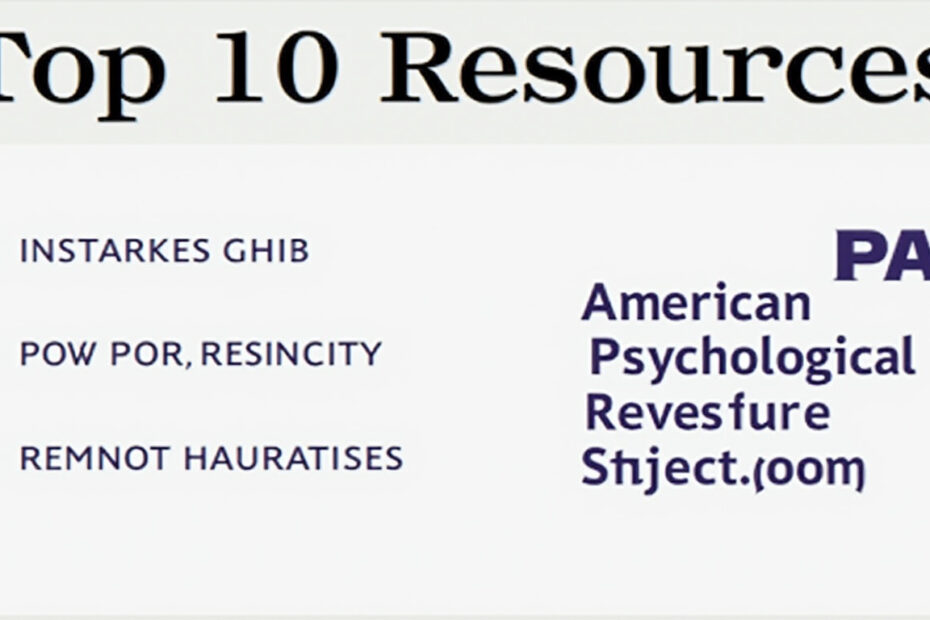 Top 10 Resources from the American Psychological Association for Students and Professionals